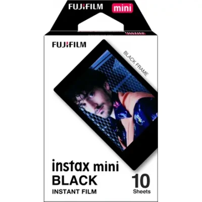 Fujifilm  |  Instax Mini  |  BLACK FRAME (10pl) Instant Film  |  54 x 86 mm