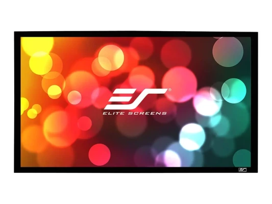 Elite Screens  |  SableFrame Series  |  ER100WH1  |  Diagonal 100 "  |  16:9  |  Viewable screen width (W) 221 cm  |  Black