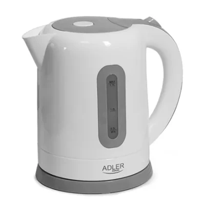 Adler  |  Kettles  |  AD 1234  |  Standard kettle  |  2200 W  |  1.7 L  |  Plastic  |  360° rotational base  |  White