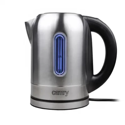 Camry  |  Kettle  |  CR 1253  |  With electronic control  |  2200 W  |  1.7 L  |  Stainless steel  |  360° rotational base  |  Stainless steel