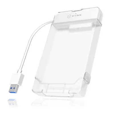 Raidsonic  |  ICY BOX  |  Adapter cable with protective a cover for 2.5" SATA hard disks to USB 3.0, blue Access LED  |  SATA  |  USB 3.0  |  2.5"