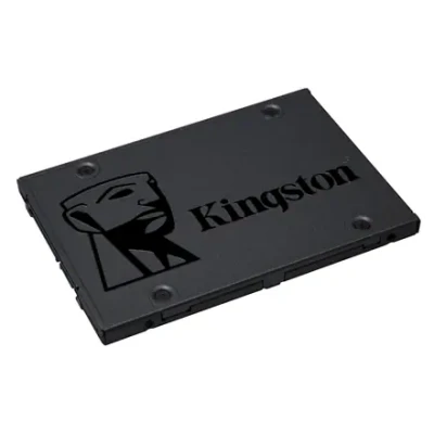 Kingston  |  A400  |  480 GB  |  SSD formāts 2.5"  |  Cietā diska interfeiss SATA  |  Lasīšanas ātrums 500 MB / s  |  Rakstīšanas ātrums 450 MB / s