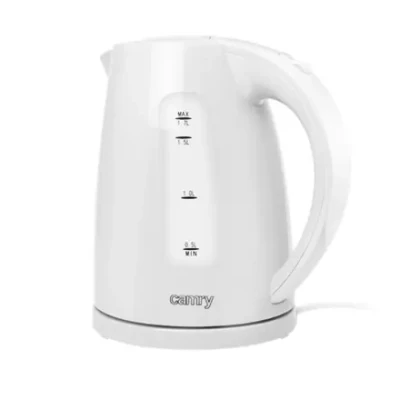 Camry  |  Kettle  |  CR 1255  |  Standard  |  2200 W  |  1.7 L  |  Plastic  |  360° rotational base  |  White