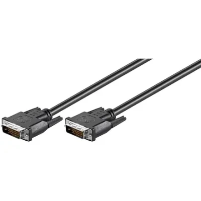 Goobay  |  DVI-D FullHD cable Dual Link, nickel plated  |  DVI-D male Dual-Link (24+1 pin)  |  DVI-D male Dual-Link (24+1 pin)  |  DVI to DVI  |  1.8 m
