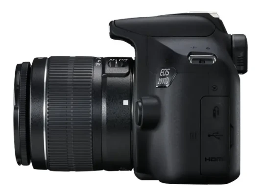 Canon  |  EOS  |  2000D 18-55 III EU26  |  SLR kameras komplekts  |  Megapikseļi 24.1 MP  |  ISO jutība (maks) 12800  |  Displeja diagonāle 3.0 "  |  Wi-Fi  |  Video ieraksts  |  APS-C  |  Melns