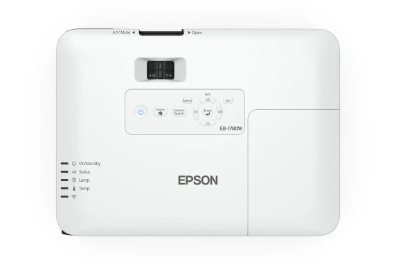 Epson  |  EB-1780W  |  WXGA (1280x800)  |  3000 ANSI lumeni  |  Balts  |  Lampas garantija 12 mēneši