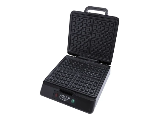 Adler  |  Waffle maker  |  AD 3036  |  1500 W  |  Number of pastry 4  |  Belgium  |  Black