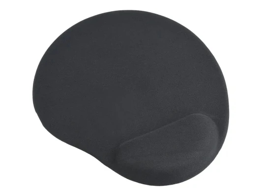 Gembird  |  Gel mouse pad with wrist support  |  Ergonomic mouse pad  |  240 x 220 x 4 mm  |  Black
