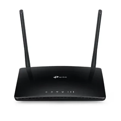 4G LTE Router  |  TL-MR6400  |  802.11n  |  300 Mbit / s  |  10 / 100 Mbit / s  |  Ethernet LAN (RJ-45) ports 3  |  Mesh Support No  |  MU-MiMO No  |  4G  |  Antenna type 2xExternal  |  No USB