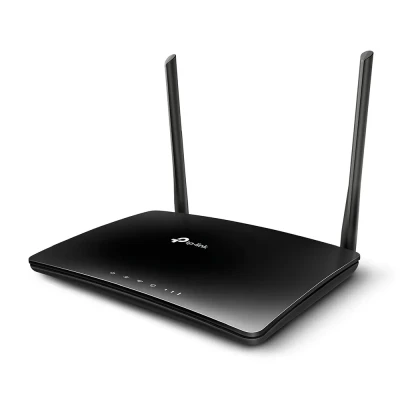 4G LTE Router  |  TL-MR6400  |  802.11n  |  300 Mbit / s  |  10 / 100 Mbit / s  |  Ethernet LAN (RJ-45) ports 3  |  Mesh Support No  |  MU-MiMO No  |  4G  |  Antenna type 2xExternal  |  No USB