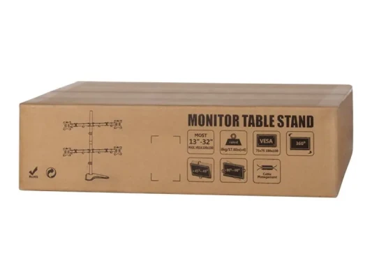 Logilink BP0046 Quad Monitor Desk Stand 13"-32''  |  Logilink  |  Desk Mount  |  BP0046  |  13-32 "  |  Maximum weight (capacity) Carrying capacity of each arm: Max. 8 kg kg  |  Black