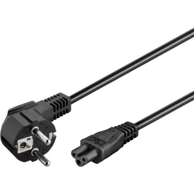 Goobay  |  Power supply cord (CEE / 7 / 7 to mickey), angled  |  68004  |  Black