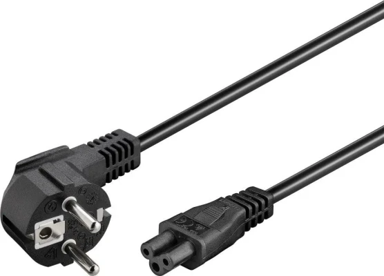 Goobay  |  Power supply cord (CEE / 7 / 7 to mickey), angled  |  68004  |  Black