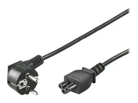 Goobay  |  Power supply cord (CEE / 7 / 7 to mickey), angled  |  68004  |  Black