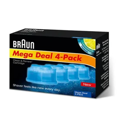 Braun  |  Refills 4 Pack  |  Clean and Renew CCR4 3+1