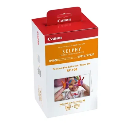 Canon Color Ink / Paper Set for SELPHY CP1300 Printer  |  RP-108
