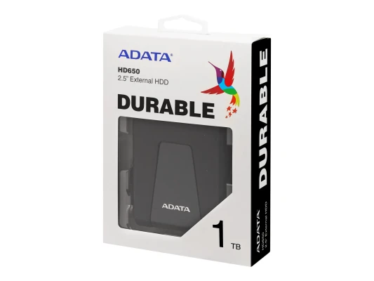 HD650  |  1000 GB  |  2.5 "  |  USB 3.1 (backward compatible with USB 2.0)  |  Black  |  1.Compatibility with specific host devices may vary and could be affected by system environment. 2.Connecting via USB 2.0 requires plugging in to two USB ports for su