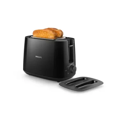 Philips  |  Daily collection toaster  |  HD2582 / 90  |  Power 830 W  |  Number of slots 2  |  Housing material Plastic  |  Black
