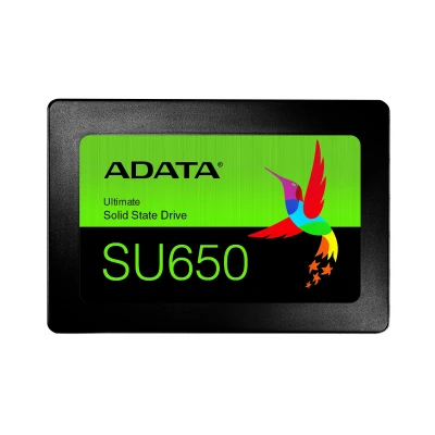 ADATA  |  Ultimate SU650 3D NAND SSD  |  480 GB  |  SSD form factor 2.5”  |  Solid-state drive interface SATA  |  Read speed 520 MB / s  |  Write speed 450 MB / s