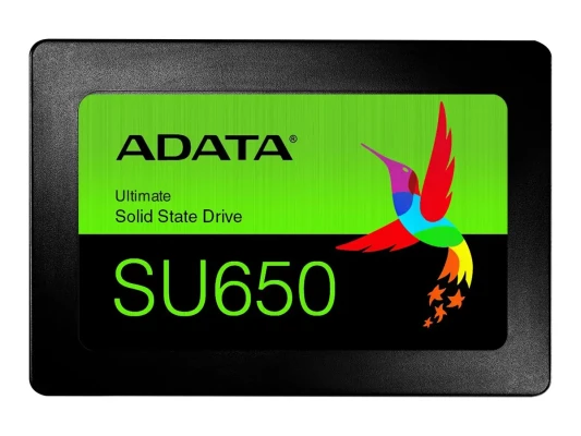 ADATA  |  Ultimate SU650 3D NAND SSD  |  480 GB  |  SSD form factor 2.5”  |  Solid-state drive interface SATA  |  Read speed 520 MB / s  |  Write speed 450 MB / s