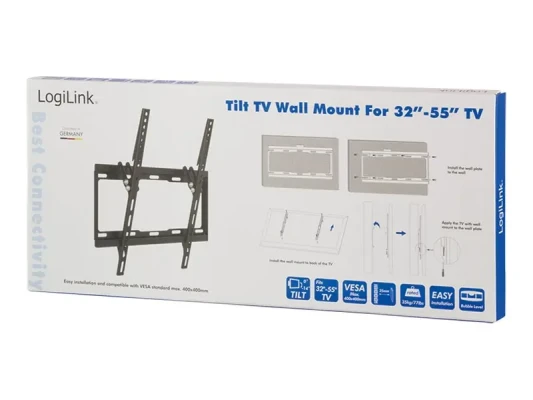 Logilink BP0012 TV Wall mount, 32–55", tilt -14°, 25 mm