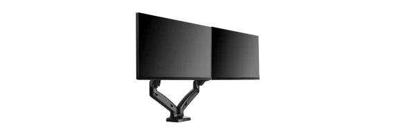 ICY BOX IB-MS304-T, Monitor stand with desk mounted base, for two screens, size up to 27''  |  Raidsonic