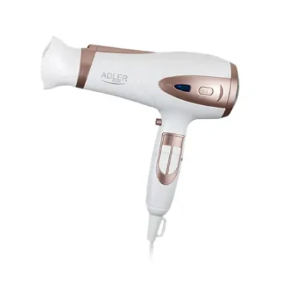 Adler  |  Hair Dryer  |  AD 2248  |  2400 W  |  Number of temperature settings 3  |  Ionic function  |  Diffuser nozzle  |  White