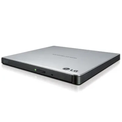 H.L Data Storage  |  Ultra plāns portatīvais DVD rakstītājs  |  GP57ES40  |  Saskarne USB 2.0  |  DVD±R / RW  |  CD lasīšanas ātrums 24 x  |  CD rakstīšanas ātrums 24 x  |  Sudrabs  |  Galddators / Piezīmjdators
