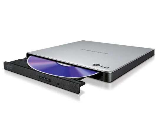 H.L Data Storage  |  Ultra plāns portatīvais DVD rakstītājs  |  GP57ES40  |  Saskarne USB 2.0  |  DVD±R / RW  |  CD lasīšanas ātrums 24 x  |  CD rakstīšanas ātrums 24 x  |  Sudrabs  |  Galddators / Piezīmjdators