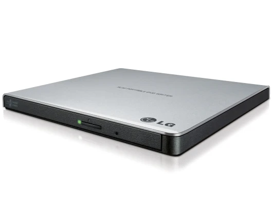 H.L Data Storage  |  Ultra plāns portatīvais DVD rakstītājs  |  GP57ES40  |  Saskarne USB 2.0  |  DVD±R / RW  |  CD lasīšanas ātrums 24 x  |  CD rakstīšanas ātrums 24 x  |  Sudrabs  |  Galddators / Piezīmjdators