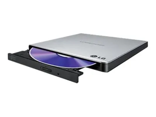 H.L Data Storage  |  Ultra plāns portatīvais DVD rakstītājs  |  GP57ES40  |  Saskarne USB 2.0  |  DVD±R / RW  |  CD lasīšanas ātrums 24 x  |  CD rakstīšanas ātrums 24 x  |  Sudrabs  |  Galddators / Piezīmjdators