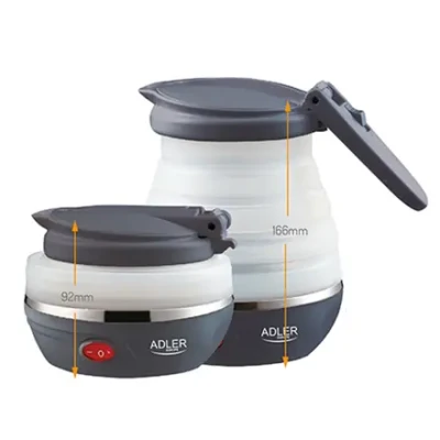 Adler  |  Travel kettle  |  AD 1279  |  Electric  |  750 W  |  0.6 L  |  Silicon  |  White