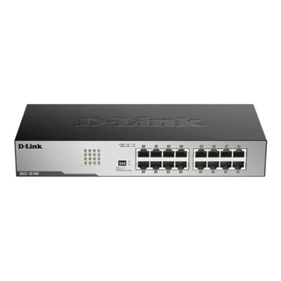 D-Link  |  16-Port Gigabit Unmanaged Desktop Switch  |  DGS-1016D  |  Unmanaged  |  Desktop