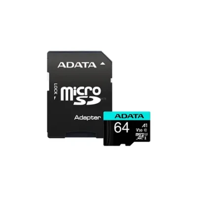 ADATA  |  Premier Pro UHS-I U3 V30S  |  64 GB  |  MicroSDXC  |  Flash memory class 10  |  Adapter