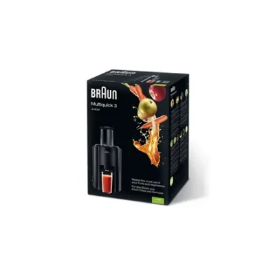Braun  |  J 300 BK  |  Type Automatic juicer  |  Black  |  800 W  |  Extra large fruit input  |  Number of speeds 2