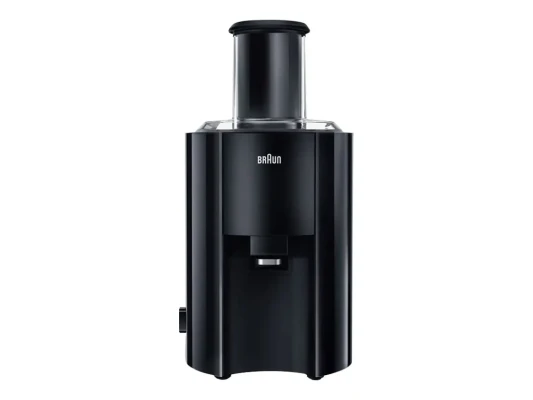 Braun  |  J 300 BK  |  Type Automatic juicer  |  Black  |  800 W  |  Extra large fruit input  |  Number of speeds 2