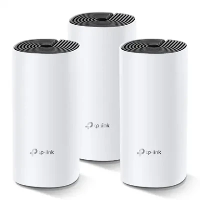 Whole Home Mesh WiFi System  |  Deco M4 (3-Pack)  |  802.11ac  |  300+867 Mbit / s  |  10 / 100 / 1000 Mbit / s  |  Ethernet LAN (RJ-45) ports 2  |  Mesh Support Yes  |  MU-MiMO Yes  |  No mobile broadband  |  Antenna type 2xInternal  |  No