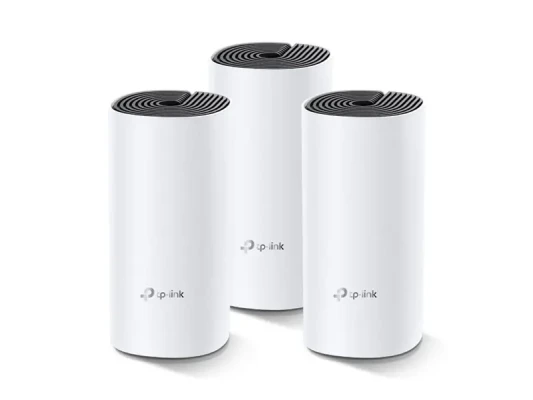 Whole Home Mesh WiFi System  |  Deco M4 (3-Pack)  |  802.11ac  |  300+867 Mbit / s  |  10 / 100 / 1000 Mbit / s  |  Ethernet LAN (RJ-45) ports 2  |  Mesh Support Yes  |  MU-MiMO Yes  |  No mobile broadband  |  Antenna type 2xInternal  |  No