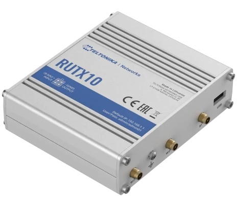 Teltonika  |  RUTX10  |  Router  |  Wi-Fi 5  |  Bluetooth  |  2.4 GHz, 5 GHz  |  DIN Rail  |  5× Gigabit RJ-45