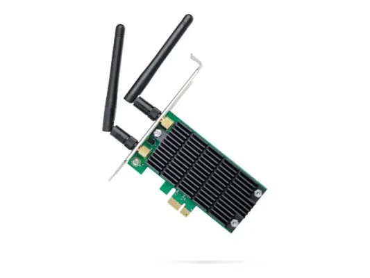 TP-LINK Archer T4E Двухдиапазонный PCI Express адаптер 2.4GHz / 5GHz, 802.11ac, 300+867 Мбит / с, 2 сменные антенны