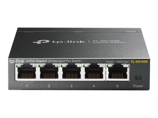 TP-LINK  |  Slēdzis  |  TL-SG105E  |  Tīmekļa pārvaldīts  |  Montējams pie sienas  |  Gigabit Ethernet (vara) portu skaits 5  |  Barošana ārēja  |  36 mēneši