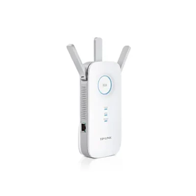 TP-LINK  |  Extender  |  RE450  |  802.11ac  |  2.4GHz / 5GHz  |  450+1300 Mbit / s  |  10 / 100 / 1000 Mbit / s  |  Ethernet LAN (RJ-45) ports 1  |  MU-MiMO No  |  no PoE  |  Antenna type 3xExternal