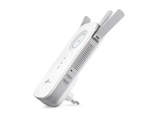 TP-LINK  |  Extender  |  RE450  |  802.11ac  |  2.4GHz / 5GHz  |  450+1300 Mbit / s  |  10 / 100 / 1000 Mbit / s  |  Ethernet LAN (RJ-45) ports 1  |  MU-MiMO No  |  no PoE  |  Antenna type 3xExternal