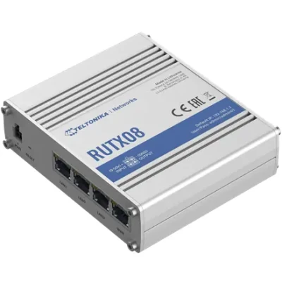 Teltonika  |  RUTX08  |  Router  |  DIN Rail  |  USB  |  5x Gigabit RJ-45