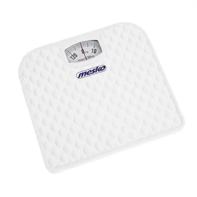 Mesko  |  Scale  |  MS 8160  |  Mechanical  |  Maximum weight (capacity) 130 kg  |  Accuracy 1000 g  |  White