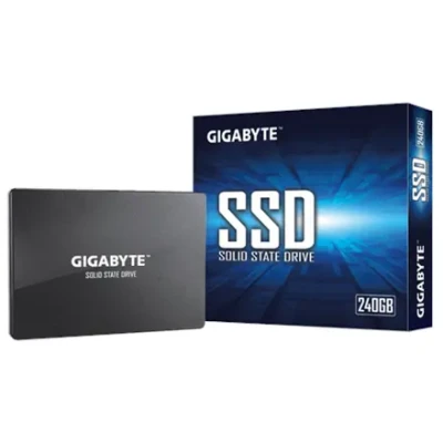 Gigabyte  |  GP-GSTFS31240GNTD  |  240 GB  |  SSD form factor 2.5-inch  |  Solid-state drive interface SATA  |  Read speed 500 MB / s  |  Write speed 420 MB / s