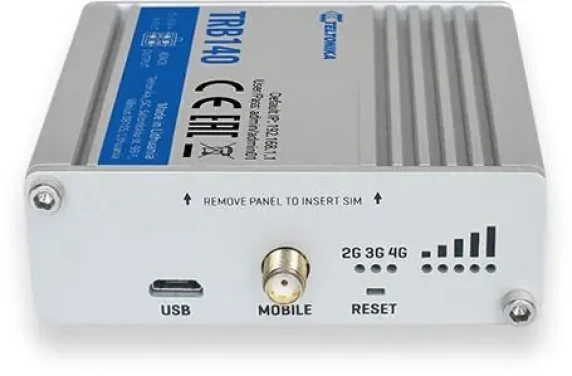 Teltonika TRB140 промышленный шлюз LTE Cat 4  |  Gigabit Ethernet  |  1x RJ-45