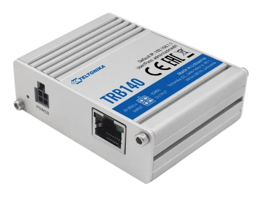 Teltonika TRB140 промышленный шлюз LTE Cat 4  |  Gigabit Ethernet  |  1x RJ-45