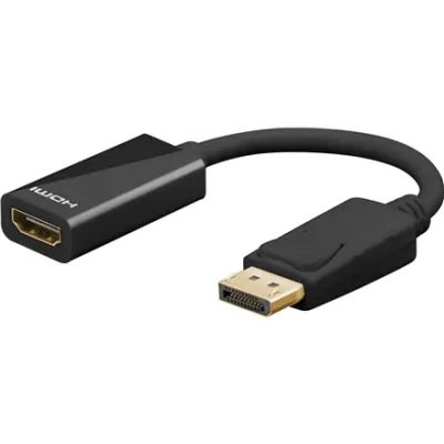 Goobay  |  DisplayPort / HDMI Adapter Cable  |  67881  |  DisplayPort Male  |  HDMI Female  |  0.1 m
