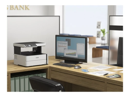 Epson 3 in 1 printer  |  EcoTank M2170  |  Inkjet  |  Mono  |  All-in-one  |  A4  |  Wi-Fi  |  White